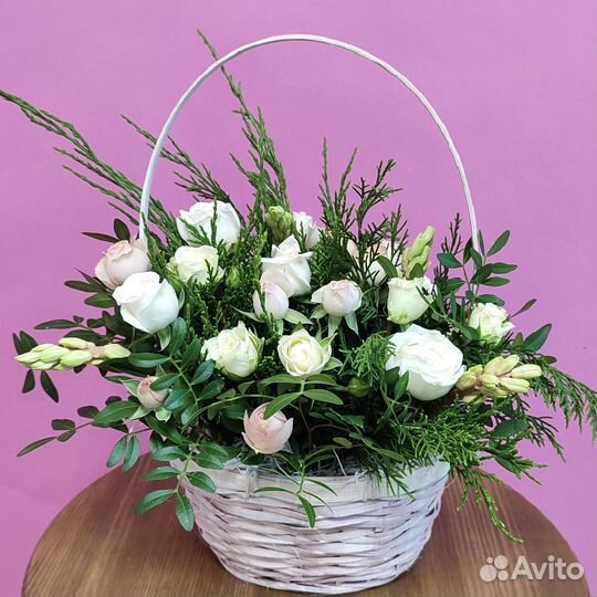 Цветы в корзине 596 (вн)