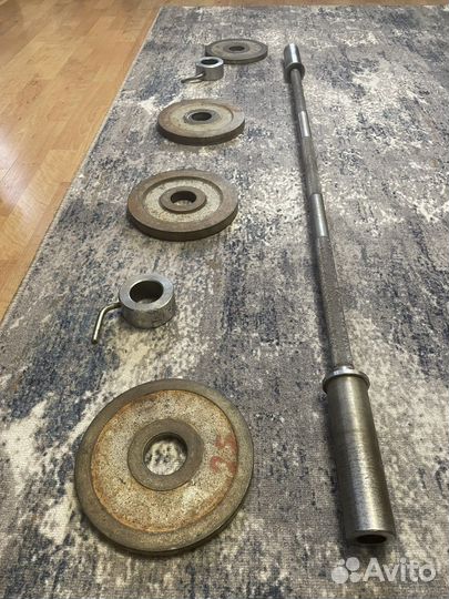 Штанга, гриф, блины