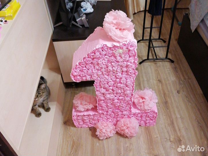 Цифра 1 на годик девочке