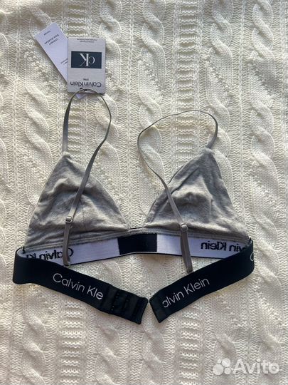 Calvin klein бюстгалтер серый S