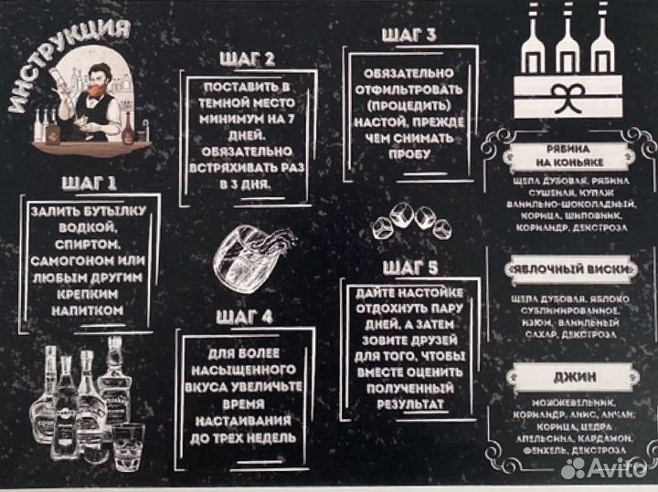Этикетки для продажи настоек