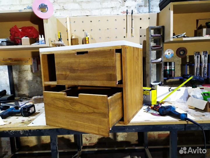 Подвесная тумба под раковину мдф\лдсп\массив
