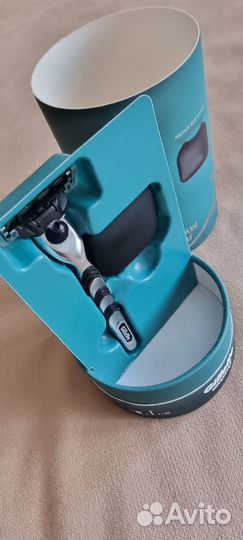 Gillette mach 3 бритва+чехол+коробка