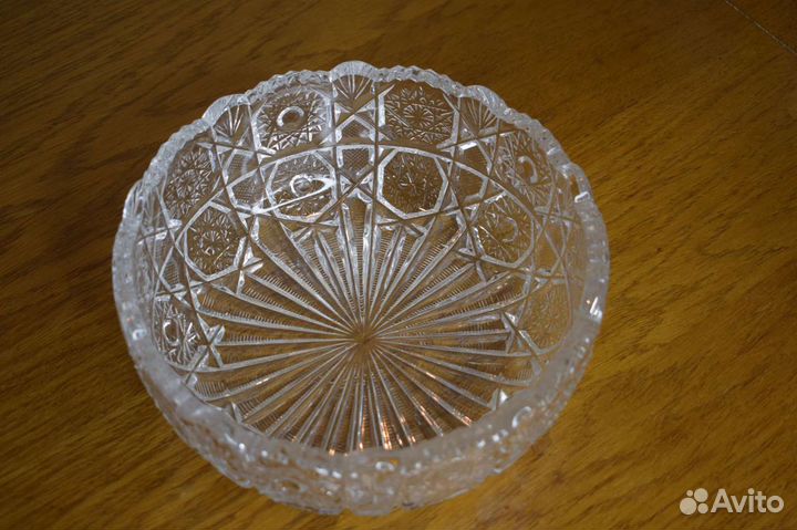 Хрустальная ваза Чехия винтаж