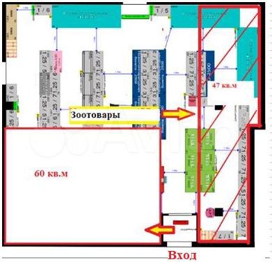 Торговое помещение 60 м²