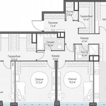 4-к. квартира, 169,3 м², 14/14 эт.