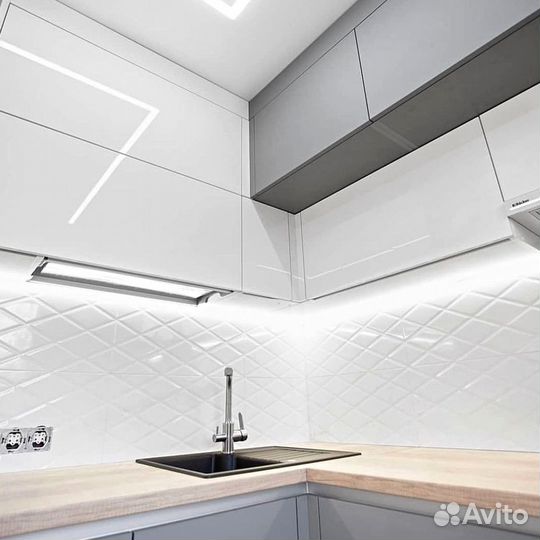 Угловая кухня с мдф фасадами