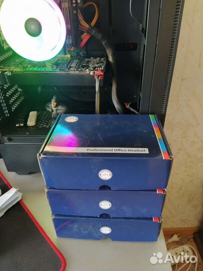 Наушники с микрофоном для пк колл-центр