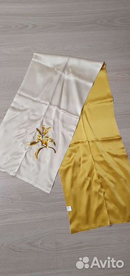 Платок, 100 китайский шелк с вышивкой shu