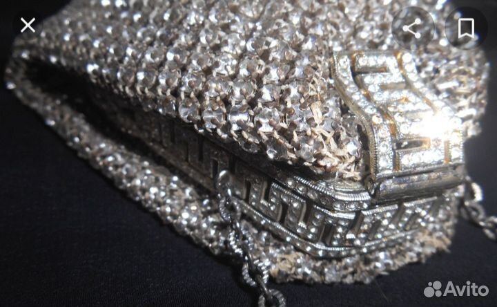 Сумочка театральная из страз Сваровски очень блест