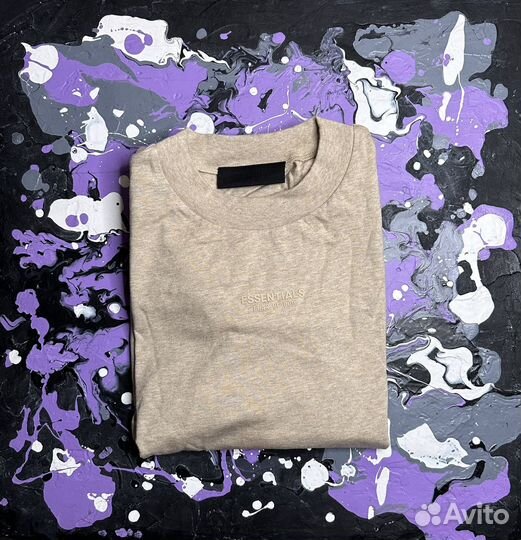 Fear of God Essentials LS Tee Gold Heather XL