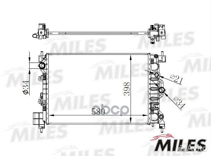 Радиатор (паяный) chevrolet aveo 1.6 M/T 11- (N