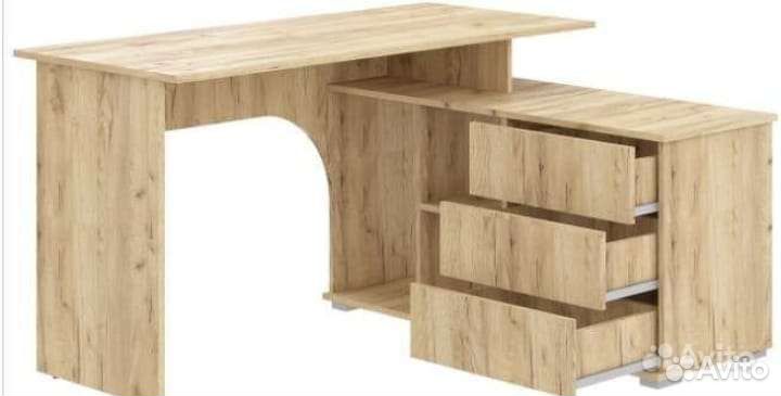 Стол письменный, компьютерный с ящиками и полками