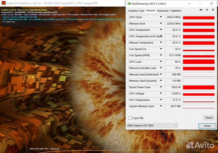 Видеокарта RX 7600 Challenger OC гарантия днс