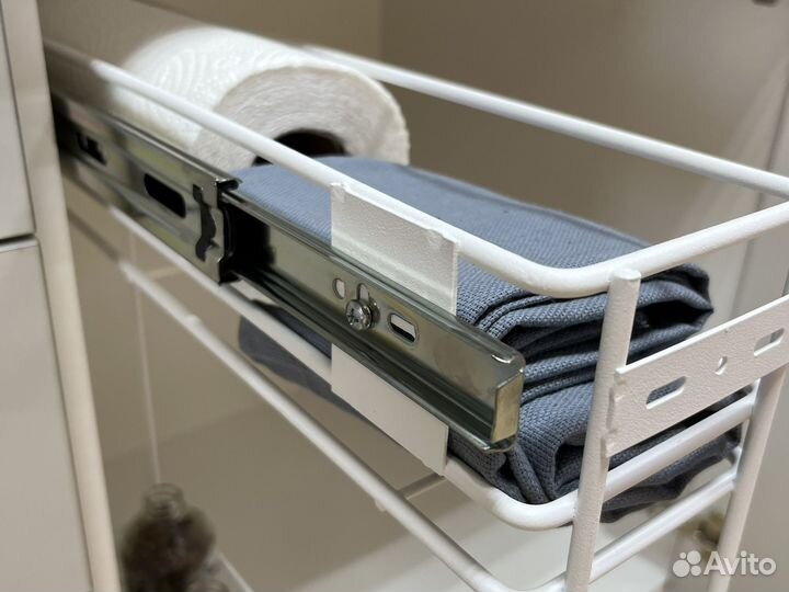 Выкатная корзина, бутылочница металлическая 150мм