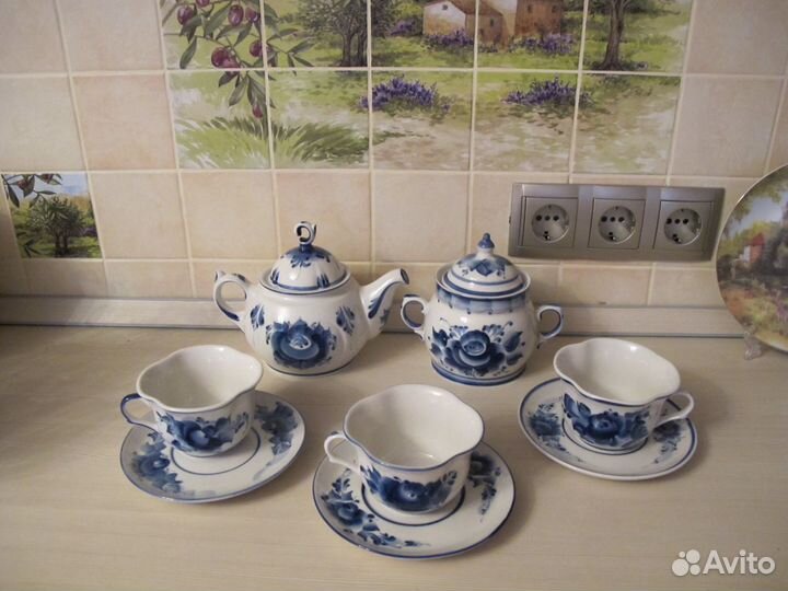 Сервиз чайный Гжель новый