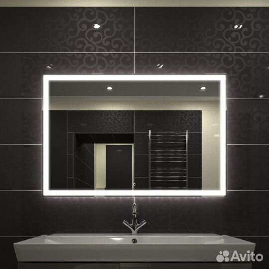Зеркало с прямой подсветкой размер 60*80см