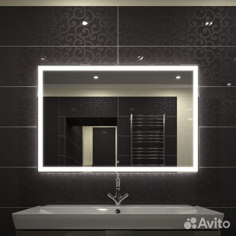 Зеркало с прямой подсветкой размер 60*80см