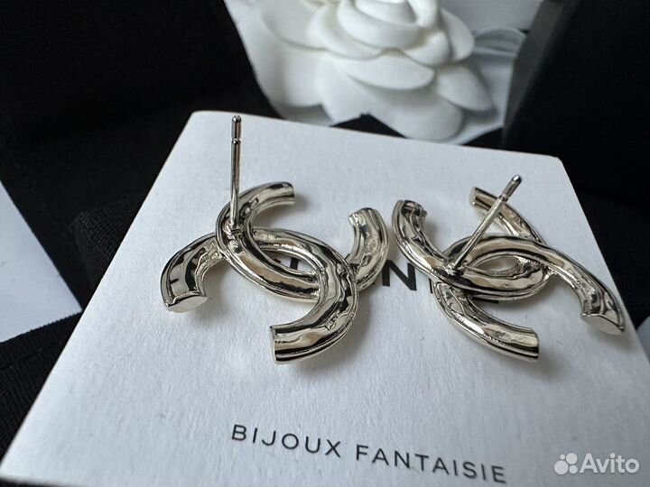 Серьги chanel оригинал новые комплект бутика