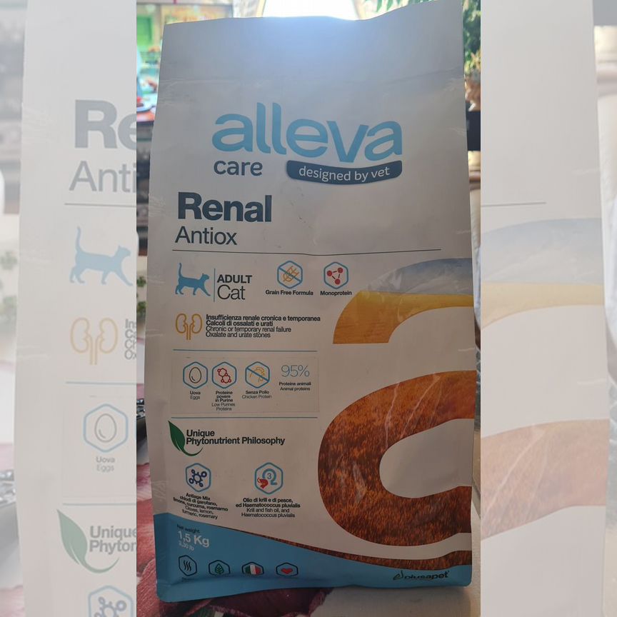 Сухой корм для кошек Alleva renal antiox