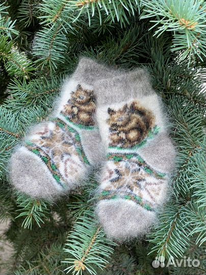 Детские пуховые носки 11-13 см