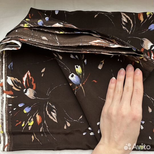 Отрез крепдешин шоколадный