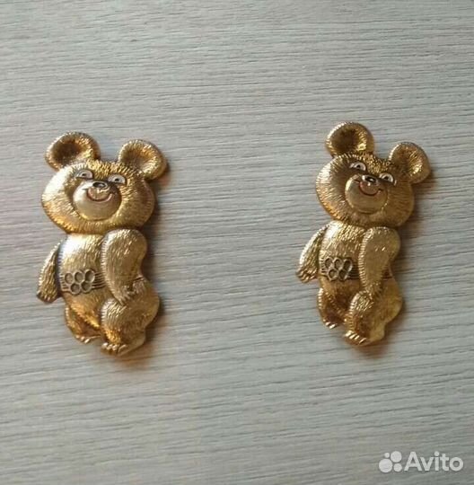 Значки винтаж Олимпийский Мишка СССР 1980 г
