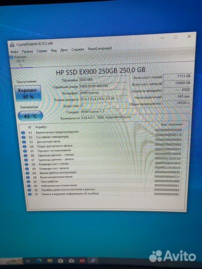 SSD M2 HP EX900 250GB