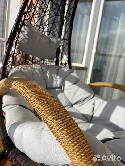 Подвесное кресло из ротанга