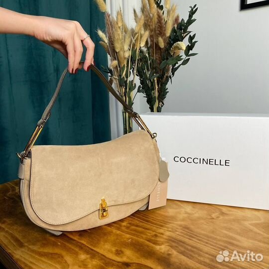 Сумка женская coccinelle натуральная замша