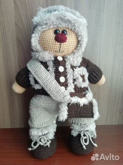 Вязанные игрушки ручной работы (мишка тильда)