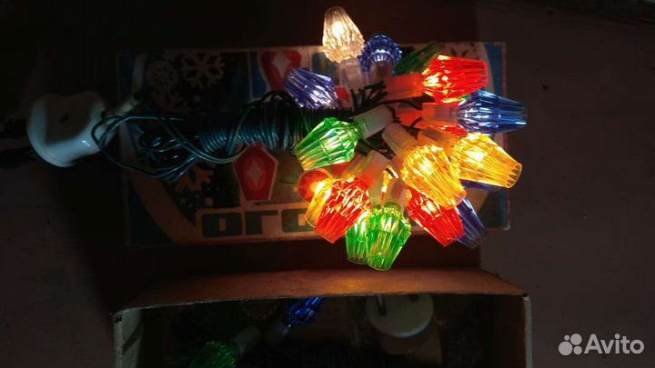 Елочные новогодние гирлянды СССР