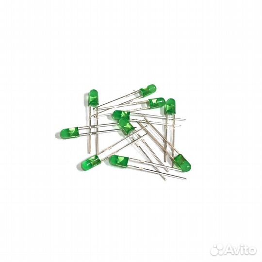 10 шт Светодиод 3 mm 30 mCd 20 красный