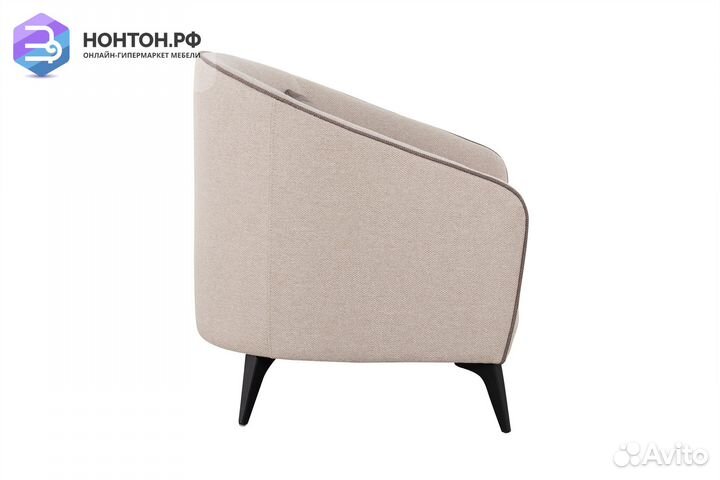 Кресло Бернис бежевое / светло-коричневое