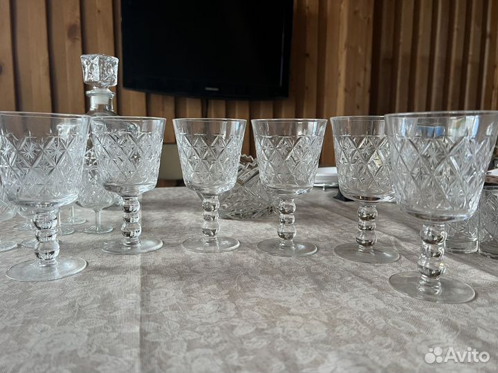 Бокалы, рюмки, салатница хрусталь СССР