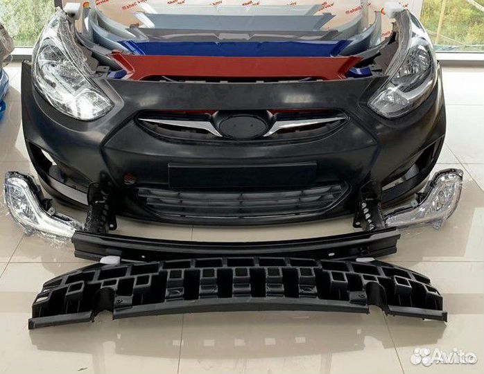 Передний бампер Hyundai Solaris все цвета