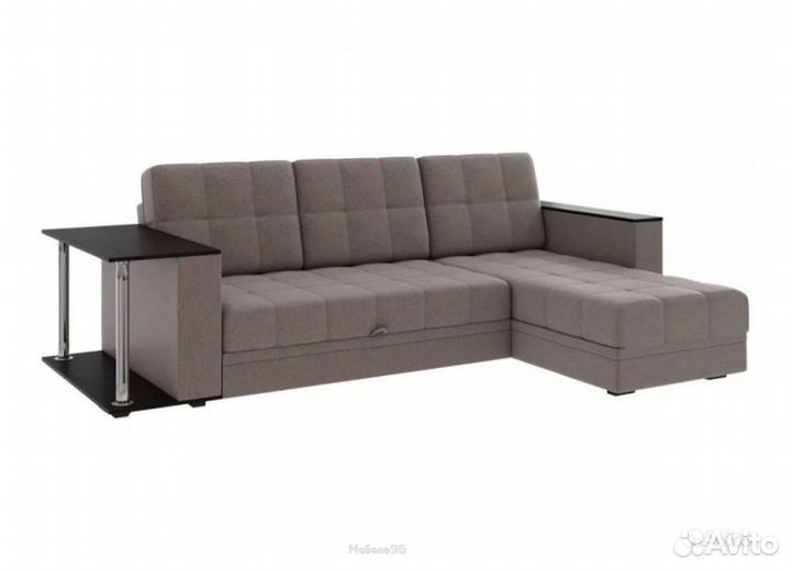 Диван угловой Атлант со столиком рогожка Нептун 54