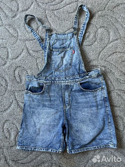 Джинсовый комбез-шорты