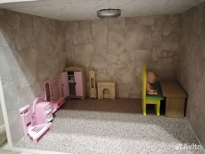 Кукольный домик для барби с мебелью