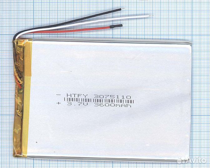 Аккумулятор Li-Pol (батарея) 3*75*110мм 3pin 3.7V