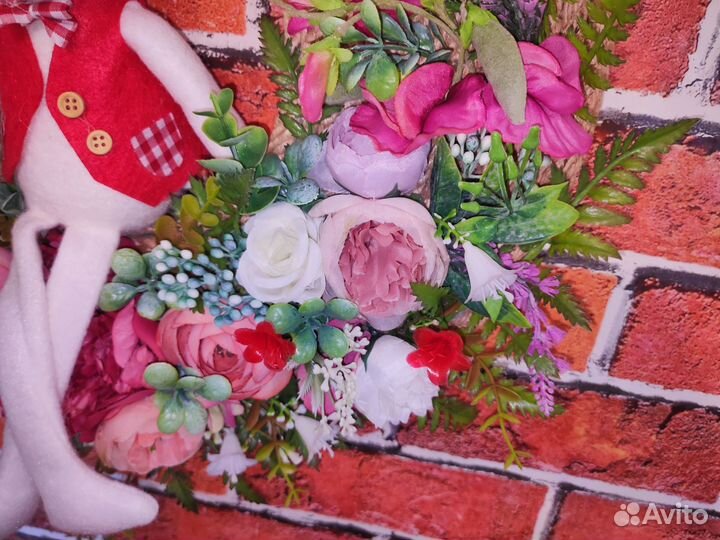 Венок пасхальный, весенний на дверь или окно