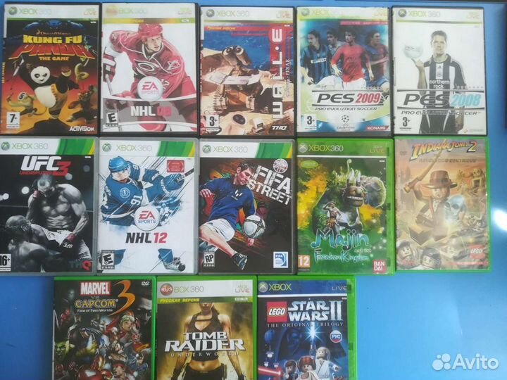 Диски не лицензия на шитую Xbox360 б/у