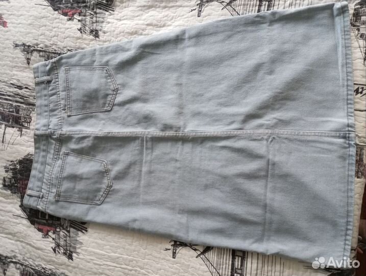 Джинсовая юбка длинная 48 50 новая