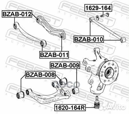 Сайлентблок bzab-011 bzab-011 Febest