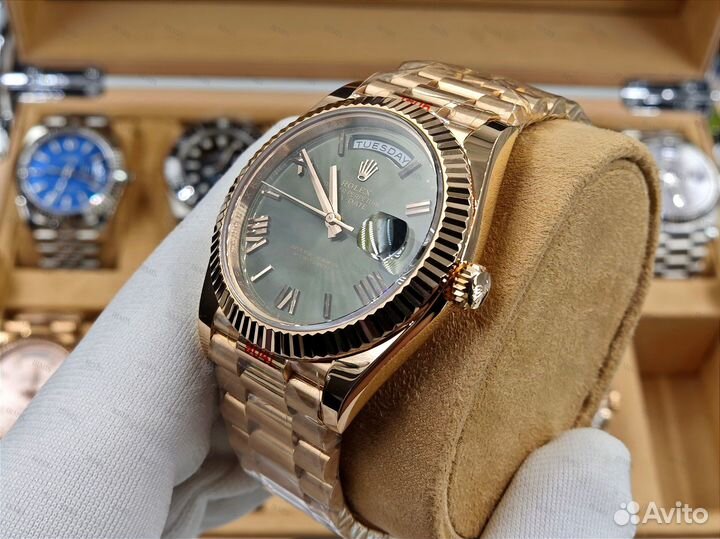 Механические мужские часы Rolex Day-Date Gold