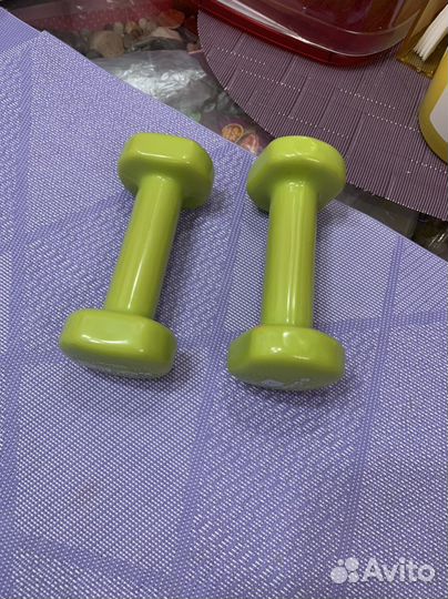 Гантели для фитнеса винил 1 кг
