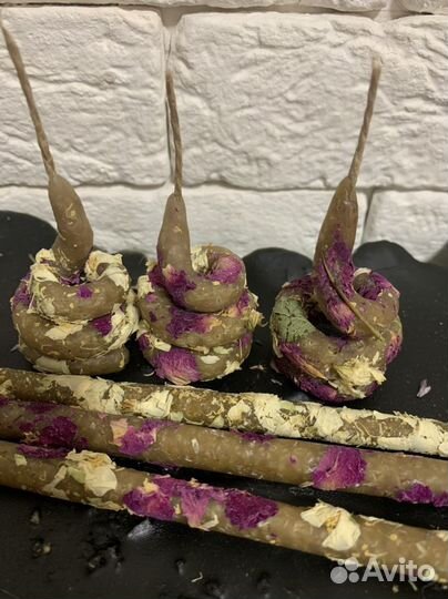 Свечи восковые с травами