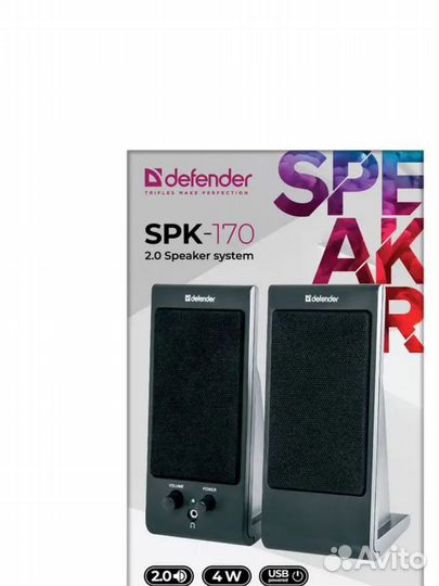 Колонка компьютерная Defender, SPK-170, 2.0, цвет