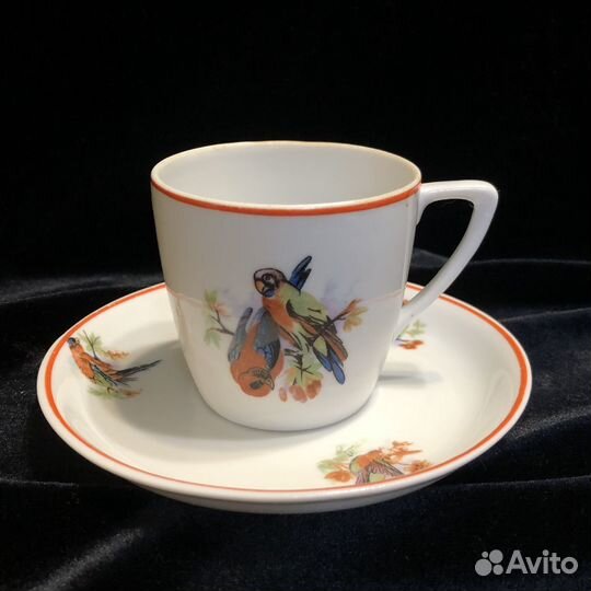 Кофейная пара Попугаи Дулево