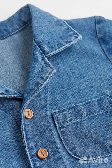 Джинсовая рубашка H&M 80